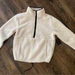 No Boundaries White Sherpa Pullover